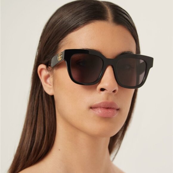 NEW GUCCI GG0998S SQUARED FEMENINE BLACK SUNGLASSES main image 5